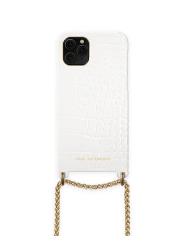 Lilou Necklace Case White Croco iPhone 11P/XS/X