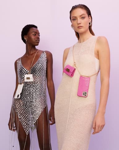 Lilou Necklace Case White Croco iPhone 11P/XS/X