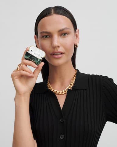 Printed AirPods Case PRO 1/2 Golden Olive Marb