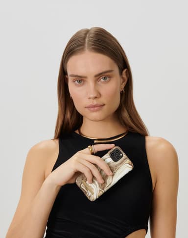 Printed Case Galaxy S22U Golden Sand Marble
