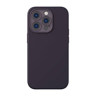 Baseus Liquid Silica Gel Case iPhone 14 Prolle (Elderberry)+ karkaistu lasi + puhdistussarja