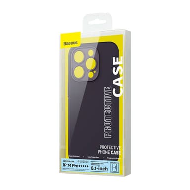 Baseus Liquid Silica Gel Case iPhone 14 Prolle (Elderberry)+ karkaistu lasi + puhdistussarja