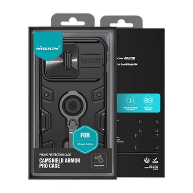 Kotelo Nillkin CamShield Armor Pro iPhone 14 Prolle (musta)