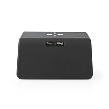 Nedis Herätyskello langattomalla latauksella | Qi-sertifioitu | 5 / 7.5 / 10 / 15 W | USB-A Uros | Yövalo | 2 Hälytysaikojen | Torkkutoiminto