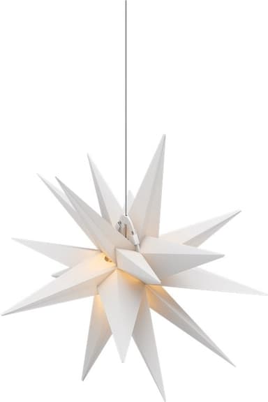 Goobay LED-julstjärna 3D, Ø 56 cm, 4,5 V utomhustransformator med timer och 18 spetsar, varmvitt (3000 K), av väderbeständig plast (IP44), kabel 9,5 m