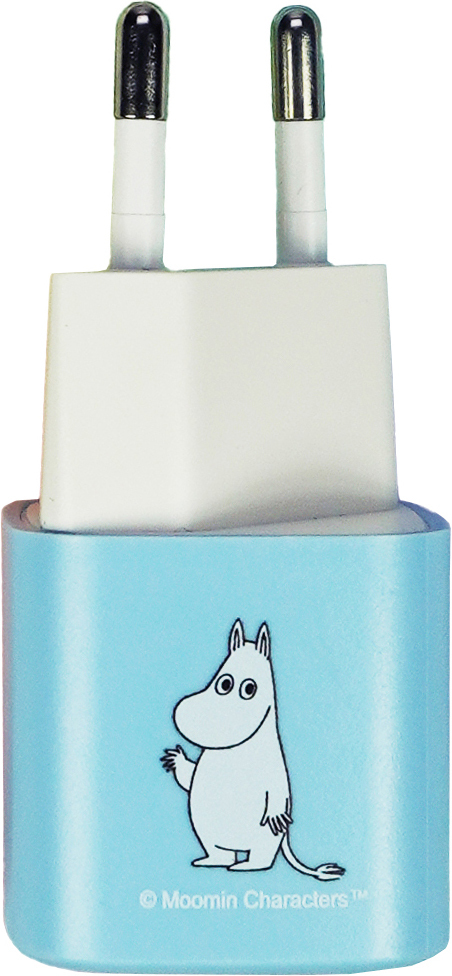 Moomin 20 W USB-C – USB-C seinälaturi 1 m (sininen)