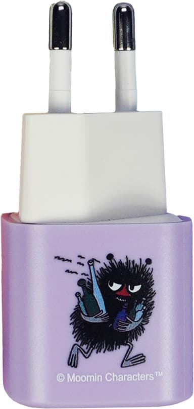 Moomin 20 W USB-C – USB-C  seinälaturi 1 m (violetti)
