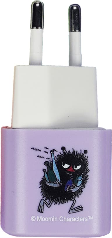 Moomin 20 W Lightning – USB-C seinälaturi 1 m (violetti)