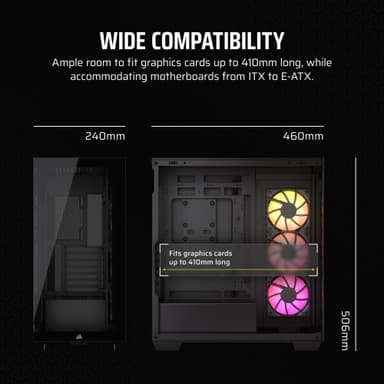 Corsair 3500X ARGB PC-kotelo (musta/lasi)