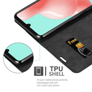 Samsung Galaxy A41 Suojakuori Lompakkokotelo (Musta)