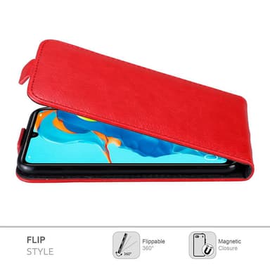 Huawei P30 LITE Suojakuori Lompakkokotelo (Punainen)