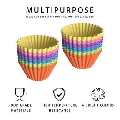 12x Muffinsimuotti silikoni Cupcake muotit