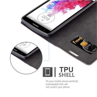LG G3 MINI / G3 S Suojakuori Lompakkokotelo (Ruskea)