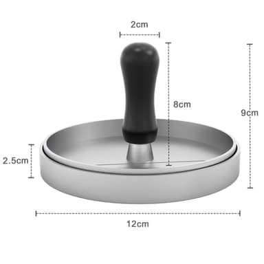 Hampurilaispuristin Burger Press 11.5 cm (harmaa)