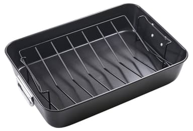 Roasting pan w/rack 40x28x8 cm