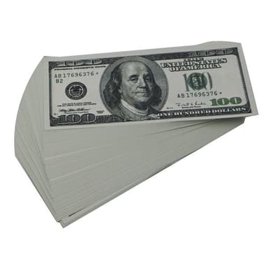 Sadan dollarin seteleitä 100-pakkaus