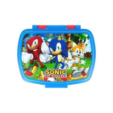 Sonic the Hedgehog -lounaslaatikko, jossa on kestävä muovimateriaali ja tilava tilavuus