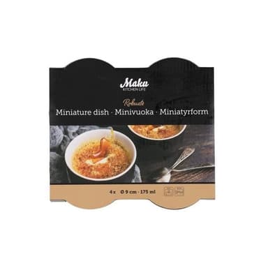 Maku Pieni Uunivuoka 9cm 4 kpl - Monikäyttöiset Keramiikkavuoat