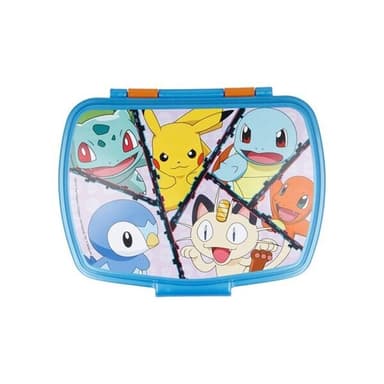 Pokemon-lounaslaatikko, jossa on kestävä muovimateriaali ja tilava muotoilu