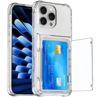 Takakuori korttipaikalla ja jalustalla iPhone 16 Pro:lle