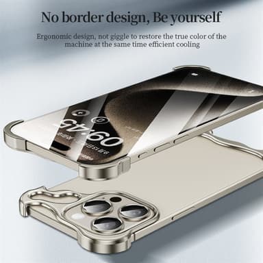 Metallinen korvasuoja iPhone 15:lle - Musta