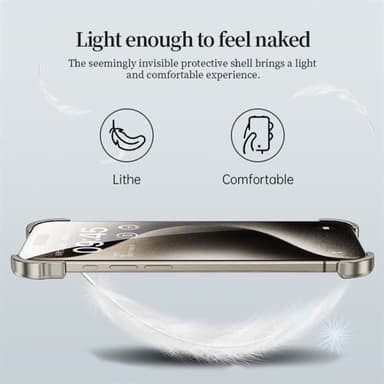 Metallinen korvasuoja iPhone 15:lle - Musta