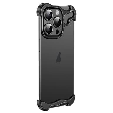 Metallinen kulmasuoja iPhone 14 Pro:lle - Musta