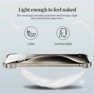 Metallinen kulmasuoja iPhone 14:lle - Musta