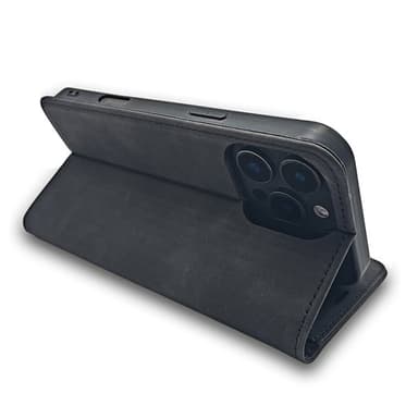Keinonahkainen kotelo iPhone 16 Pro Max - musta