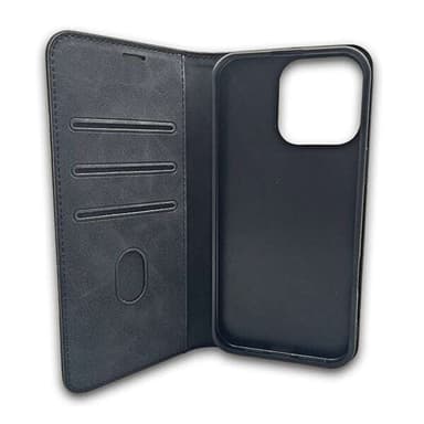 Keinonahkainen kotelo iPhone 16 Pro Max - musta