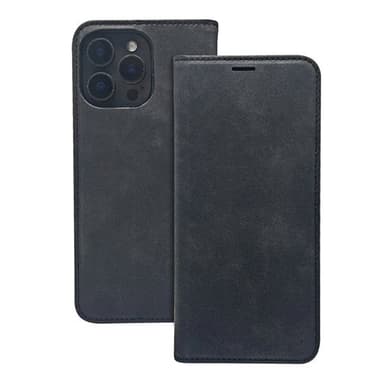 Keinonahkainen kotelo iPhone 16 Pro Max - musta