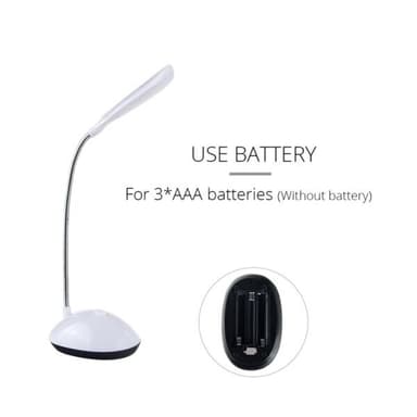Paristokäyttöinen  LED pöytälamppu