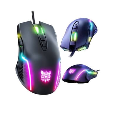 Onikuma CW905 -pelihiiri 6 DPI-tasolla ja RGB-valaistuksella - musta