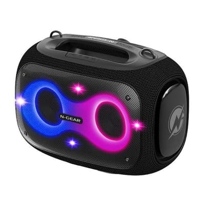 N-GEAR NRG600 Bluetooth-kaiutin, jossa on 600 wattia ja 2 mikrofonia