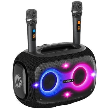 N-GEAR NRG600 Bluetooth-kaiutin, jossa on 600 wattia ja 2 mikrofonia