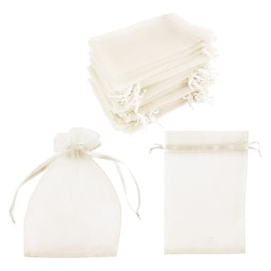 Organza pussit 100 kpl Creme