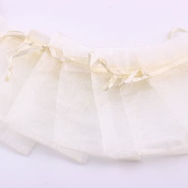 Organza pussit 100 kpl Creme
