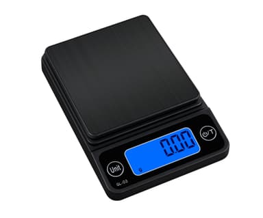 Kannettava elektroninen vaaka, pieni kahvivaaka Musta M 500g / 0.1g