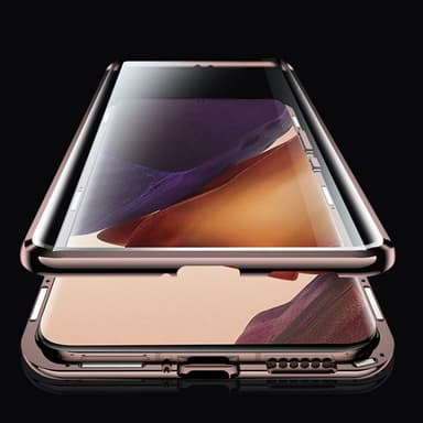 Magneettinen kaksipuolinen karkaistu lasi puhelinkotelo Musta Samsung Galaxy S23