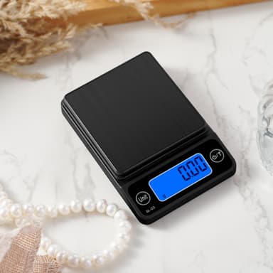 Kannettava elektroninen vaaka, pieni kahvivaaka Musta M 500g / 0.1g