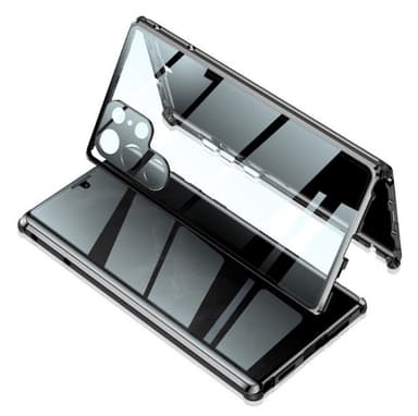 Magneettinen kaksipuolinen karkaistu lasi puhelinkotelo Musta Samsung Galaxy S23