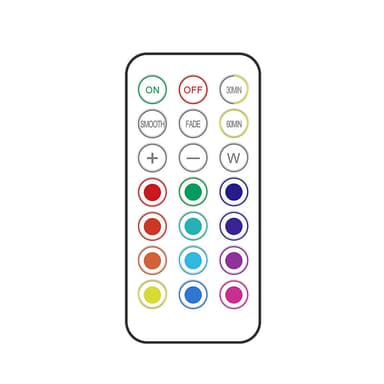Ladattavat LED spotit 13 RGB väriä 3 kpl Valkoinen