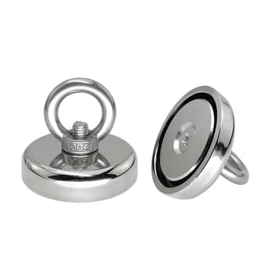 Erittäin vahva neodyymimagneetti / kalastusmagneetti Hopea 20 mm