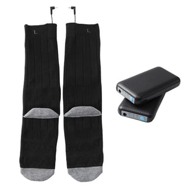 Akkulämmitteiset sukat 4000 mAh Musta S