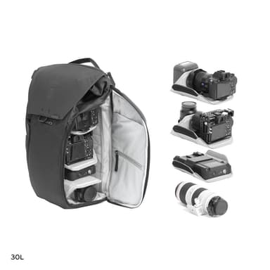 Peak Design Everyday reppu V2 20 L (musta)