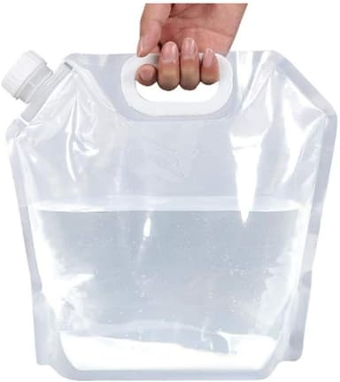 Kokoontaittuva vesipussi 10 litraa Läpinäkyvä