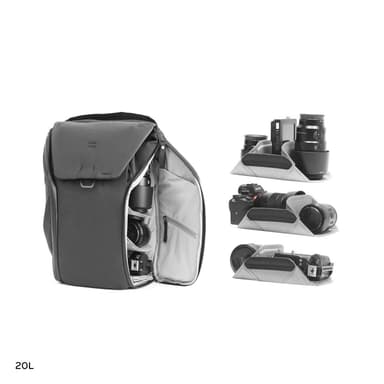 Peak Design Everyday reppu V2 20 L (musta)