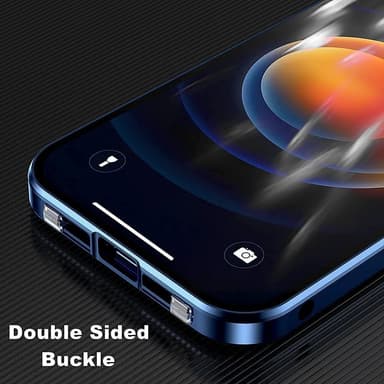 Kaksipuolinen solki HD-puhelinkotelo, magneettinen lämmönpoisto iPhonelle Musta  iPhone 15 Pro