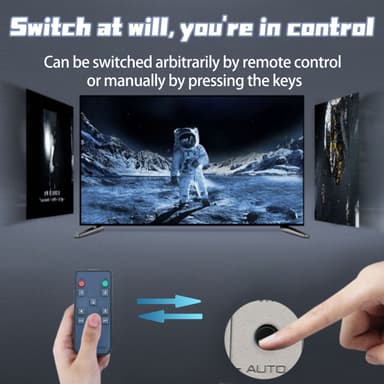 5 In 1 Out 4K/60HZ HD kytkin Musta
