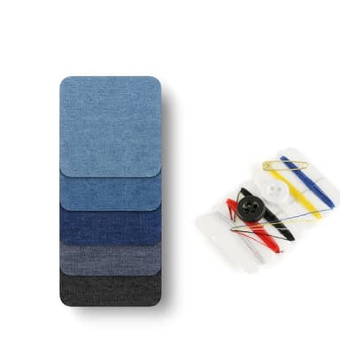 5-osainen silitys kankaiden korjauspaikat Denim Repair Patches Square